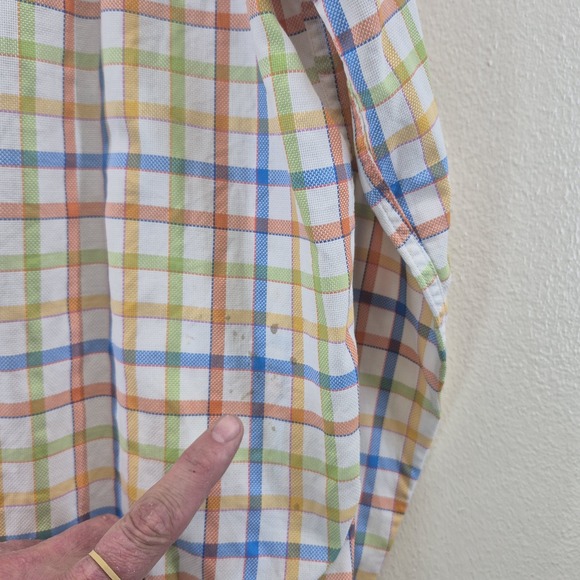 Paul & Shark Yachting Button Down Shirt Men's XL Check Plaid Made in Italy - Picture 9 of 10